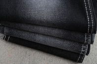 tela magro da sarja de Nimes das calças de brim do preto super do estiramento 10oz