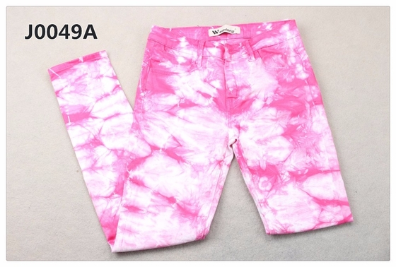 Spandex do algodão 2% de 98% tela branca de 9,5 calças de brim da onça