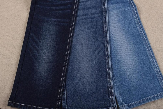 Tela viscosa 58/59" da sarja de Nimes do Spandex do poliéster do algodão escuro - azul