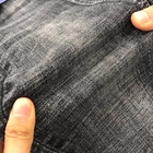 Preto super stonewashed do enxofre da tela das calças de brim de Dualfx T400 Lycra do algodão do estiramento