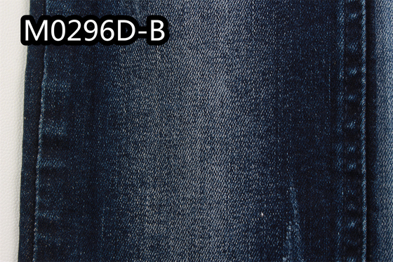 tela feita sob encomenda 58/59" regular da sarja de Nimes 10.1Oz escuro super - Spandex azul do algodão do Slub da urdidura