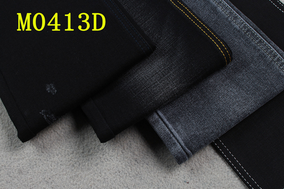 11.5oz Sulfuro Cruzado Tecido Preto Denim Para Jeans 2% Spandex Alto Estiramento 58/59 "