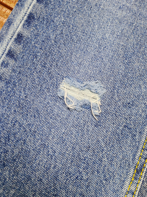 89%C 11%P 12.8OZ Homens Jeans sem alongamento Tecido Azul escuro