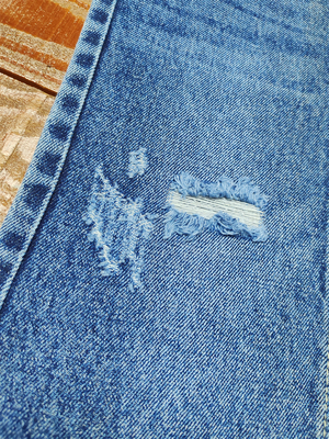 89%C 11%P 12.8OZ Homens Jeans sem alongamento Tecido Azul escuro