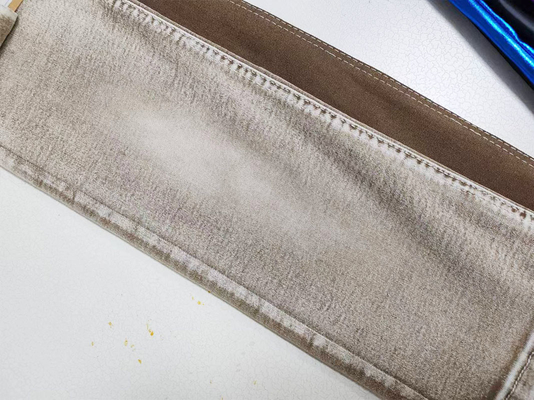 Tecido de denim colorido e leve em khaki