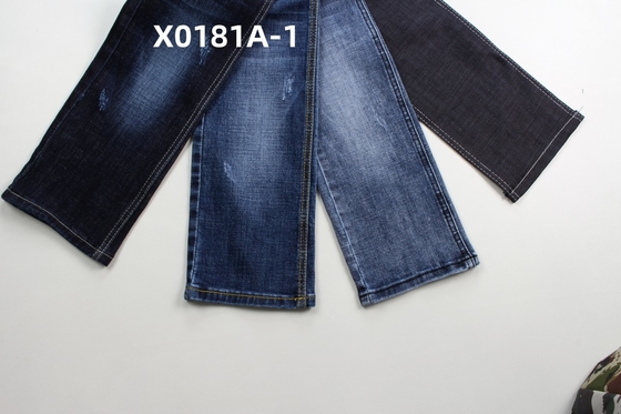 Gráfico 11 Oz Azul Crosshatch Slub Stretch Tecido Denim Para Jeans