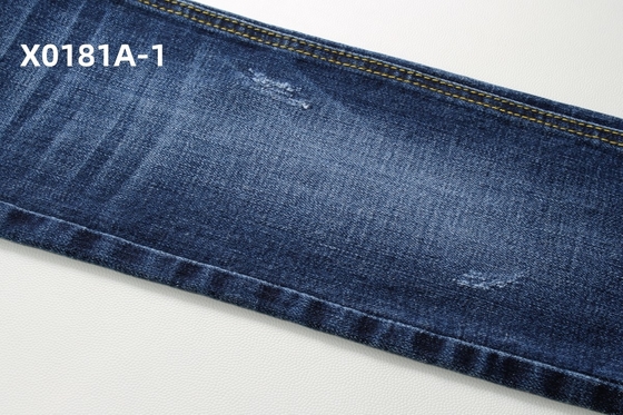 Gráfico 11 Oz Azul Crosshatch Slub Stretch Tecido Denim Para Jeans