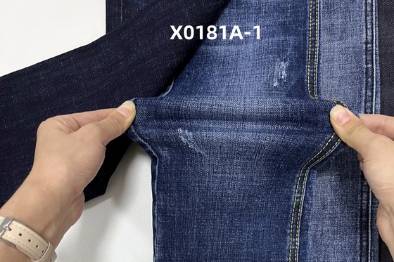 Gráfico 11 Oz Azul Crosshatch Slub Stretch Tecido Denim Para Jeans