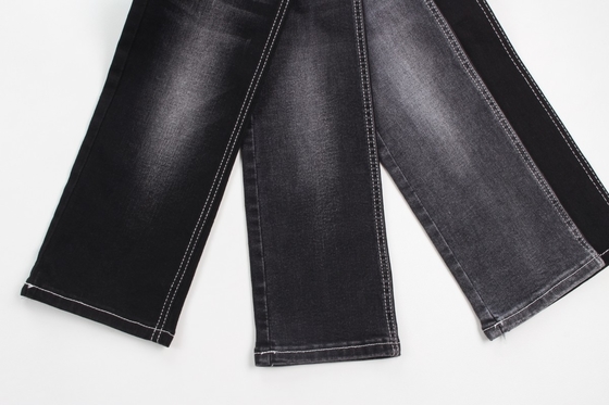 Venda quente de 10 oz de warp slub de alta estiragem traseira preta tecido de denim tecido para jeans