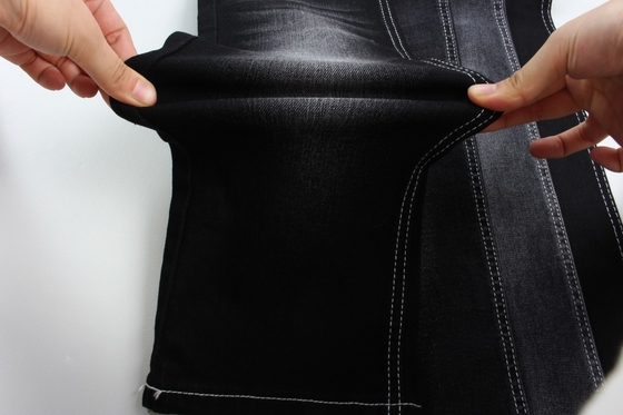 Venda quente de 10 oz de warp slub de alta estiragem traseira preta tecido de denim tecido para jeans