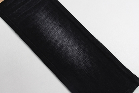 11.9 oz preto e preto traseiro crosshatch slub jeans tecido