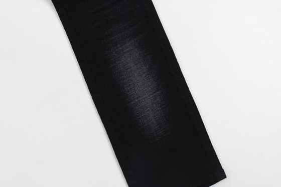 11.4 oz preto e negro traseiro crosshatch slub jeans tecido