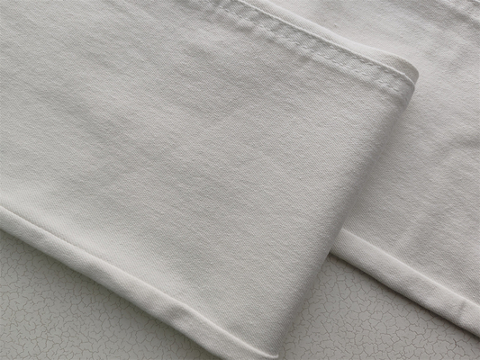 10oz PFD RFD tecido branco de denim para mulheres jeans de alta qualidade super estiramento branqueamento acabamento de fábrica da China weilong