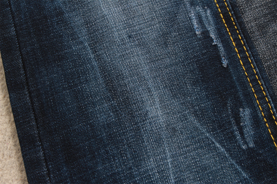 11oz Tecido de denim azul com um buraco cruzado para jeans masculinos, cor azul preta de qualidade