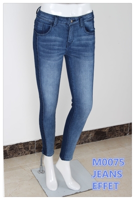 9.5 Oz Denim de alta estiragem com barras de warp Skinny jeans de alta estiragem de melhor qualidade