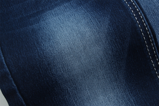 10.5 Oz Tecido de Denim Satinado Para Mulheres Jeans Alto Estiramento Super Azul Escuro