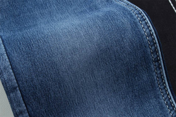 10.5 Oz Tecido de Denim Satinado Para Mulheres Jeans Alto Estiramento Super Azul Escuro