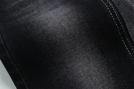 11 oz tecido de denim de baixo alongamento para o trabalho do homem usar jeans traseiro preto preço competitivo de Weilong Textile