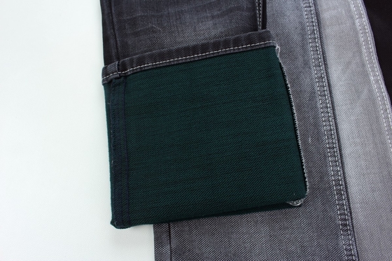 11.5 oz preto e colorido traseiro de camada dupla de tecido jeans denim