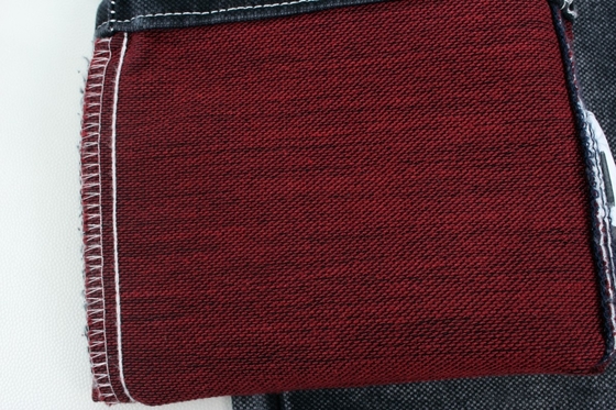 11.5 oz preto e colorido traseiro de camada dupla de tecido jeans denim