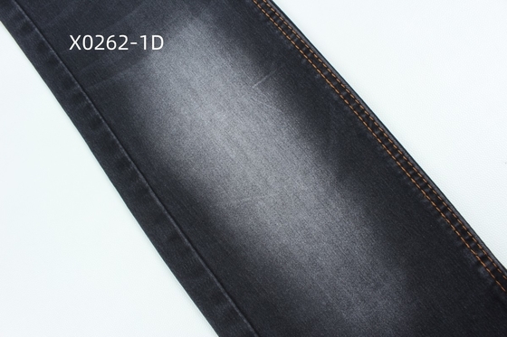 9.6 Oz Preto Alto Estiramento Satin Tecido Denim Tecido Para Jeans