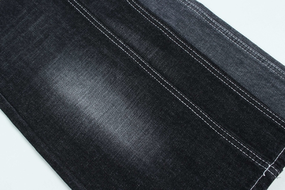 100% algodão crosshatch denim tecido rígido para estilo de moda 13oz cor preta venda quente para o mercado da índia