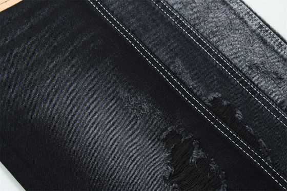 11.5oz Negro escuro e negro traseiro Denim tecido jeans rígidos tecido para estilo de marca jeans estilo amigo de namorado