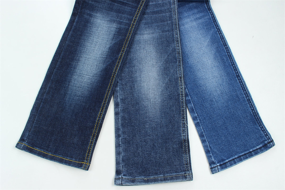 Crossshatch Slub High Stretch Cotton Polyester Spandex Denim Tecido Para Homens Jeans