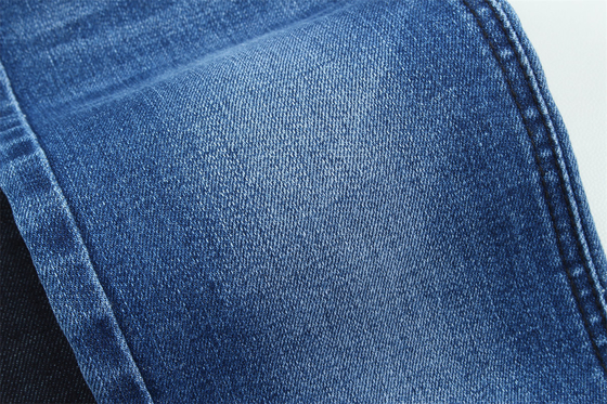 Crossshatch Slub High Stretch Cotton Polyester Spandex Denim Tecido Para Homens Jeans