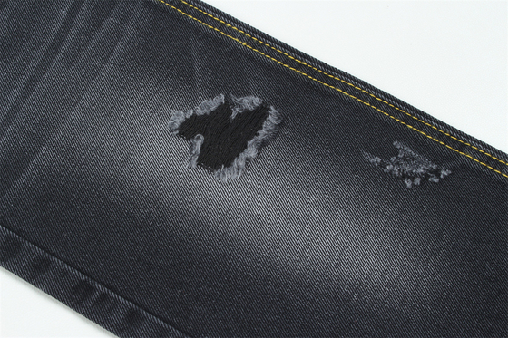 11.5oz Denim Tecido rígido 56%C 44%P Preto E Negro Lado de trás Para Estilo de Marca Jeans Estilo Amigo de Garoto Soft Touch