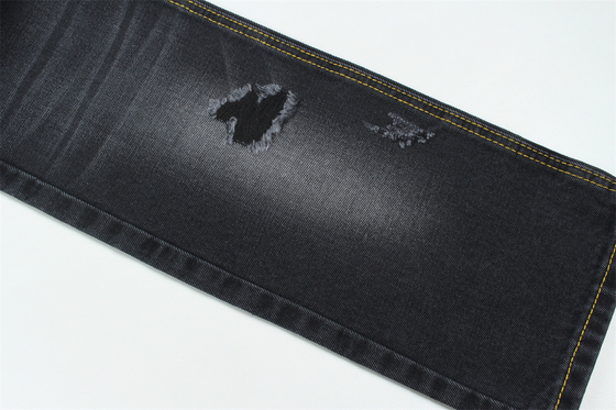 11.5oz Denim Tecido rígido 56%C 44%P Preto E Negro Lado de trás Para Estilo de Marca Jeans Estilo Amigo de Garoto Soft Touch