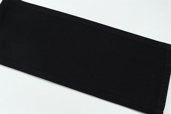 11oz tecido denim rígido 56%C 44%P preto e preto traseiro largura total 180cm
