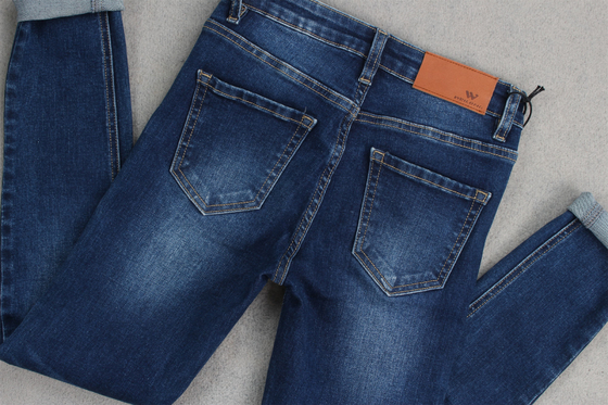 10,3 onças para esticar 58 59" largura tela da sarja de Nimes de 10 onças para a senhora Skinny Jeans