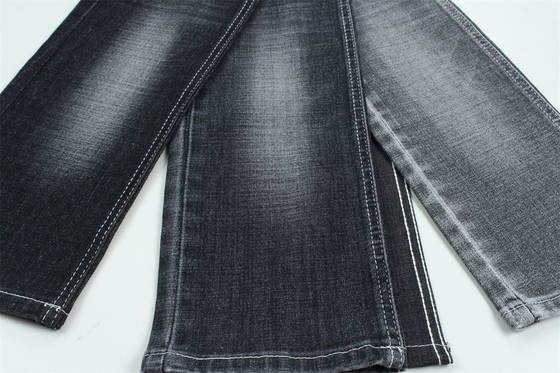 190 Cm Anel Slub Enxofre Preto Estiramento Tecido Denim Para Homens Jeans