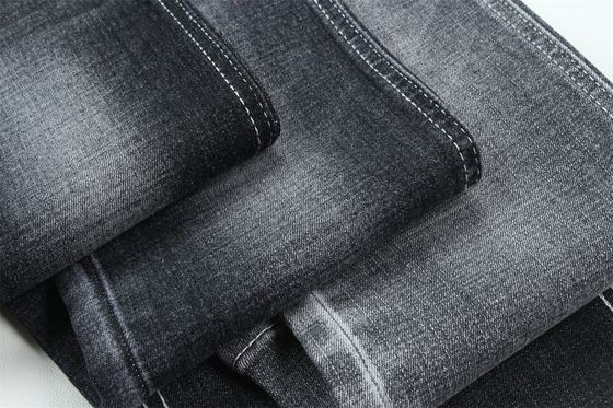 190 Cm Anel Slub Enxofre Preto Estiramento Tecido Denim Para Homens Jeans
