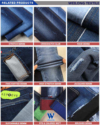 Popular 9 Oz algodão poliéster denim tecido Jean tecido têxtil