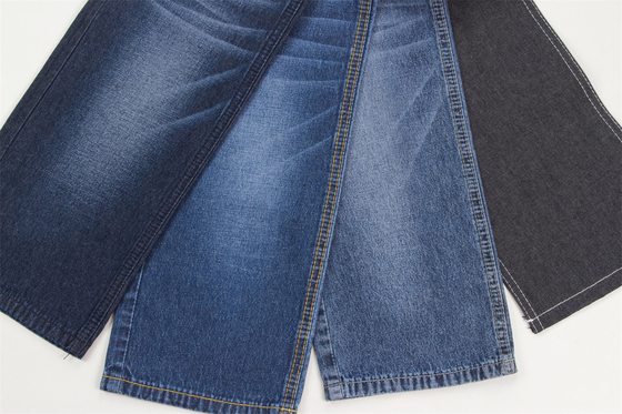 Peso leve 7,5 uma vez 190 cm 100% algodão jeans rígidos camisas denim tecido