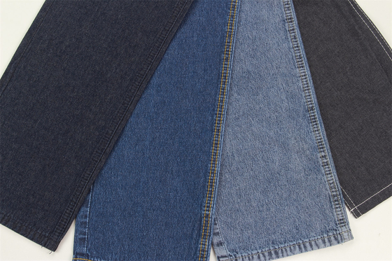 Peso leve 7,5 uma vez 190 cm 100% algodão jeans rígidos camisas denim tecido