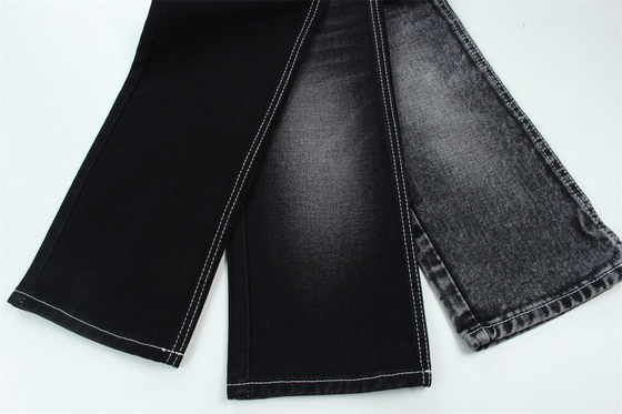 190cm 13oz preto preto algodão poliéster rígido tecido denim para jeans