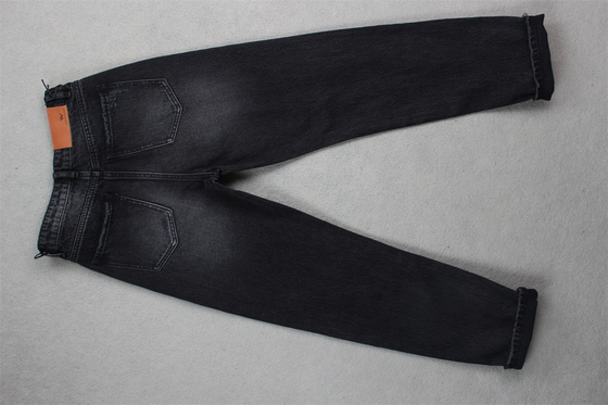 190cm 13oz preto preto algodão poliéster rígido tecido denim para jeans
