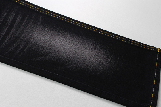 190cm 12oz preto preto algodão poliéster rígido tecido denim para jeans