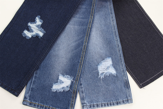 190cm Indigo azul algodão poliéster tecido rígido denim para jeans