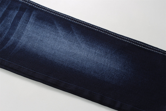 Preto escuro azul traseiro bom alongamento tecido denim para jeans
