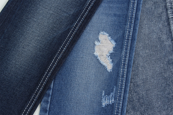 12.1 Oz Faça uma cerca de 3x1 de mão direita com uma textura de superfície rica algodão poliéster spandex jeans têxteis TR tecidos denim