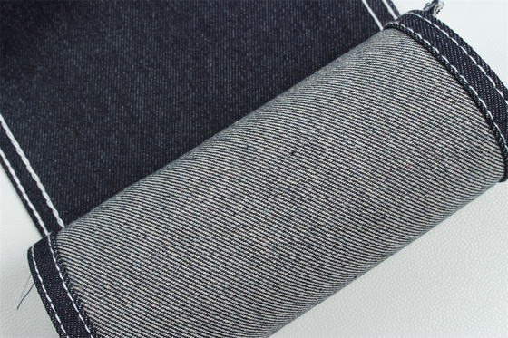 Menos de 2 dólares 12 onças 190 cm algodão índigo poliéster tecido rígido denim para jeans