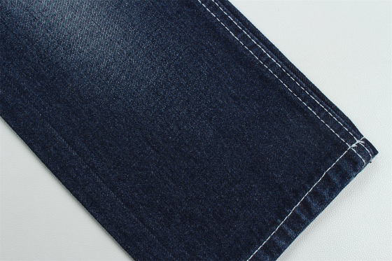 Menos de 2 dólares 12 onças 190 cm algodão índigo poliéster tecido rígido denim para jeans