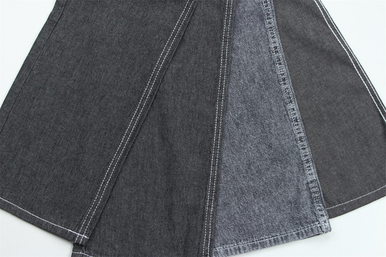 5 onças 100% algodão preto cor rígida jeans denim tecido para camisas