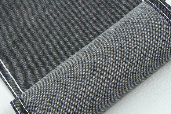 5 onças 100% algodão preto cor rígida jeans denim tecido para camisas