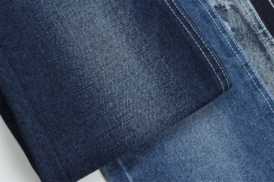 Tecido de denim de fibra reciclada em um azul muito profundo 11,5 oz Alta elasticidade