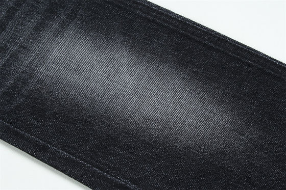100% de algodão 12 uma vez virgem algodão tecido rígido denim para jeans preto escuro
